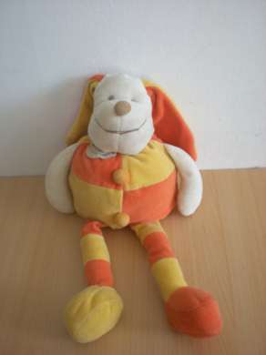 Doudou Chien Doudou et compagnie Jaune orange 