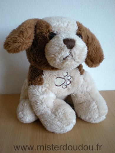 Doudou Chien Gipsy Les chiens wouaffies marron beige aboit quand on appuit sur son ventre 