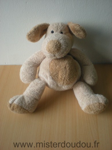 Doudou Chien Nicotoy Beige marron 