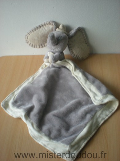 Doudou Eléphant Disney Gris écru 