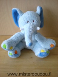 Doudou Eléphant Gipsy Bleu 