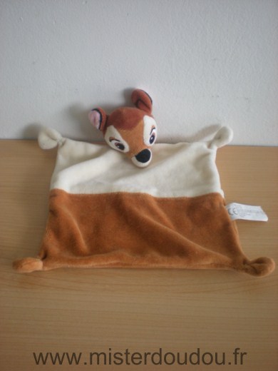 Doudou Faon Disney Ecru marron 