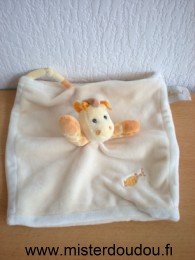 Doudou Girafe Baby nat Jaune ecru 