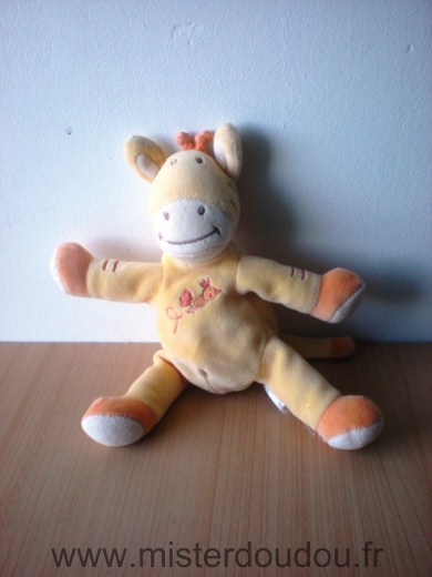 Doudou Girafe Bébérêve Jaune 