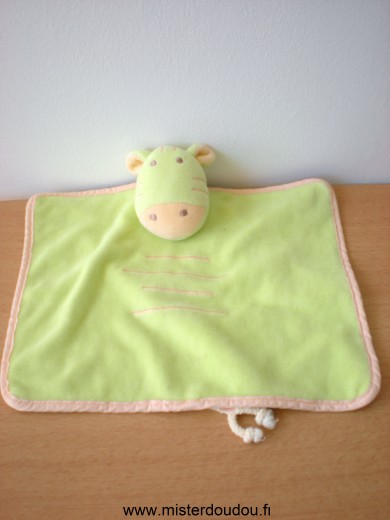 Doudou Girafe Tex Vert rose 