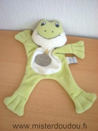 Doudou Grenouille Doudou et compagnie Vert blanc 