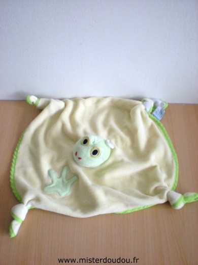 Doudou Grenouille Gipsy Jaune vert, blanc dessous 