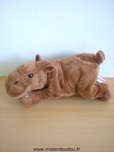 Doudou Hippopotame Nicotoy Marron 