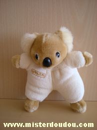 Doudou Koala Bébisol Beige En tissus éponge