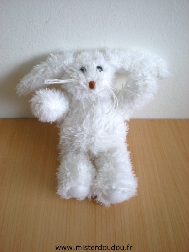 Doudou Lapin 0 Blanc 'pizzapai' 