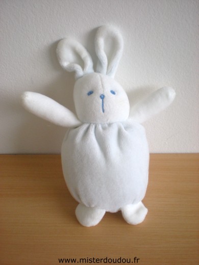 Doudou Lapin 0 Bleu blanc Snc sca textile