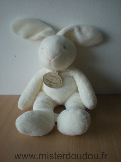 Doudou Lapin Baby nat Ecru 