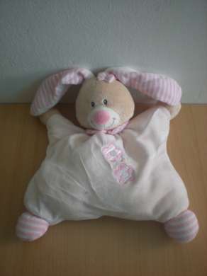 Doudou Lapin Bout chou Rose 