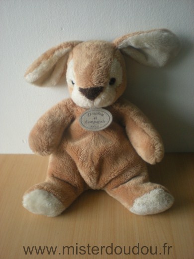 Doudou Lapin Doudou et compagnie Beige 