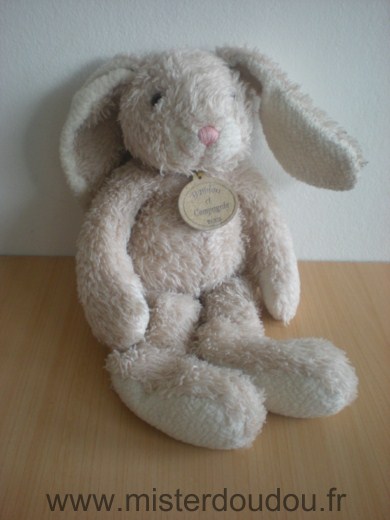 Doudou Lapin Doudou et compagnie Beige 