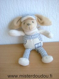 Doudou Lapin Doudou et compagnie Beige gris 