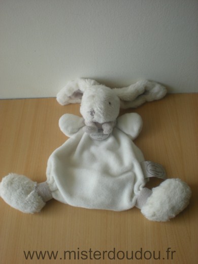 Doudou Lapin Doudou et compagnie Blanc beige 