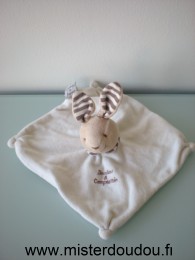 Doudou Lapin Doudou et compagnie Blanc marron 