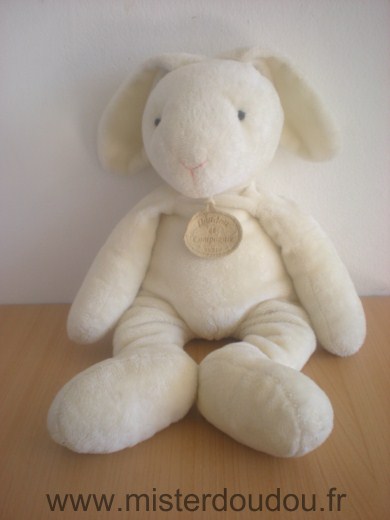 Doudou Lapin Doudou et compagnie Ecru 