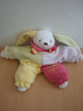 Doudou Lapin Doudou et compagnie Lapinou multicolore 