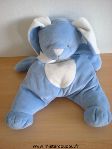 Doudou Lapin Gipsy Bleu blanc 