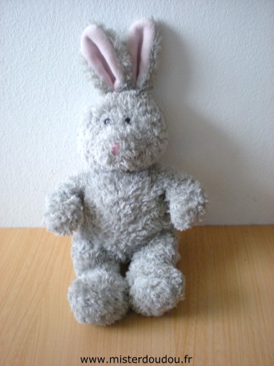 Doudou Lapin Gipsy Gris rose 