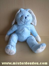 Doudou Lapin Graine d éveil Bleu blanc 