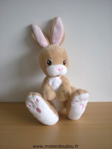 Doudou Lapin H et m Beige blanc 