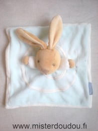 Doudou Lapin Kaloo Bleu clair dessus blanc dessous 