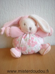 Doudou Lapin Kaloo Lilirose fleurs rose 