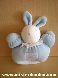 Doudou Lapin Moulin roty Bleu blanc 