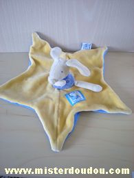 Doudou Lapin Moulin roty Jaune dessus bleu dessous 