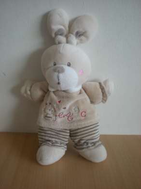 Doudou Lapin Nicotoy Beige abc 