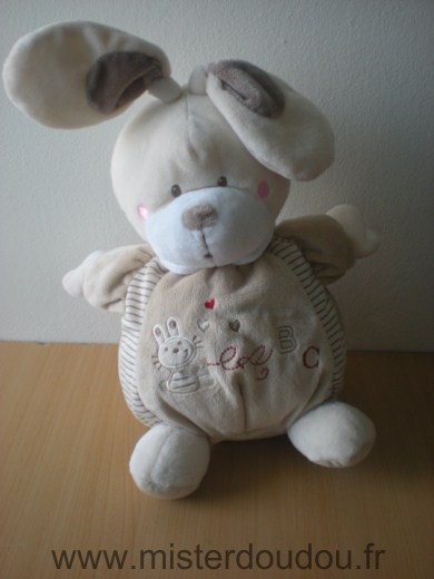 Doudou Lapin Nicotoy Beige écru 