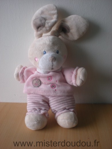 Doudou Lapin Nicotoy Rose 