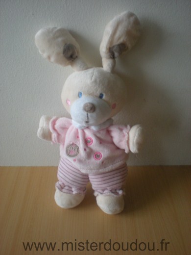 Doudou Lapin Nicotoy Rose 