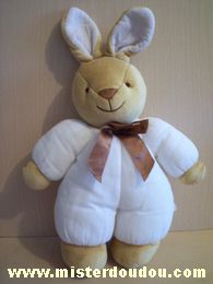 Doudou Lapin Noukie s Beige blanc 