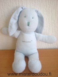 Doudou Lapin Petit bateau Bleu clair imprimé petit bateau Tissus bouloché