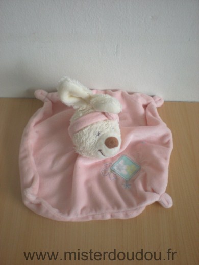 Doudou Lapin Tex Rose 