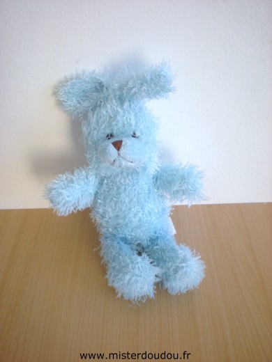 Doudou Lapin Yves rocher Bleu 