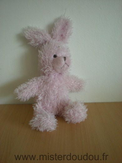 Doudou Lapin Yves rocher Rose 