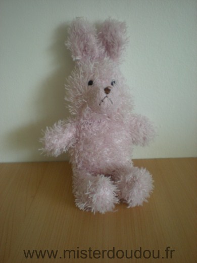 Doudou Lapin Yves rocher Rose 