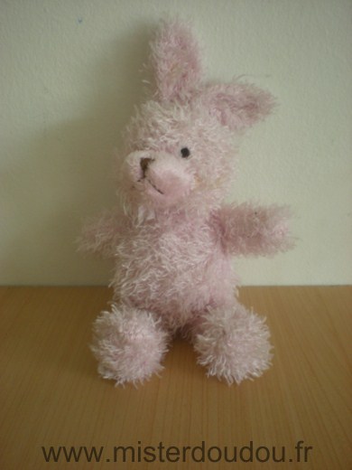 Doudou Lapin Yves rocher Rose 