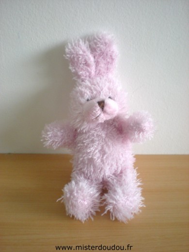 Doudou Lapin Yves rocher Rose 