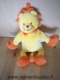 Doudou Lion Sucre d orge Jaune orange 