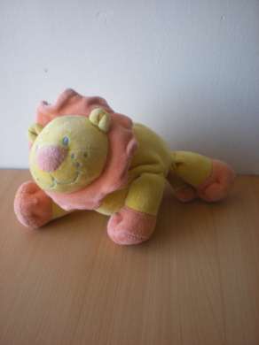 Doudou Lion - marque non connue - Jaune orange 