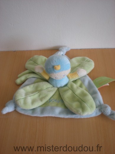 Doudou Lutin Baby nat Doum vert bleu collection dim dam doum katherine roumanoff 