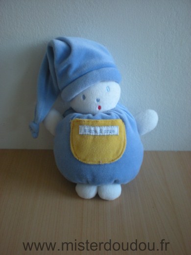 Doudou Lutin Sucre d orge Bleu jaune 