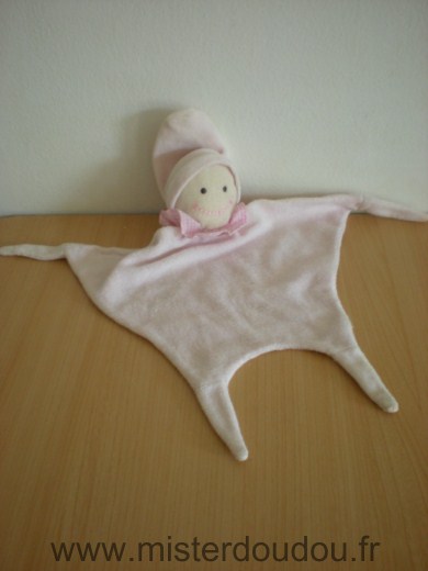 Doudou Lutin - marque non connue - Rose tissus coton eponge 