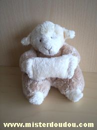 Doudou Mouton Cmp Beige écru coussin écru 